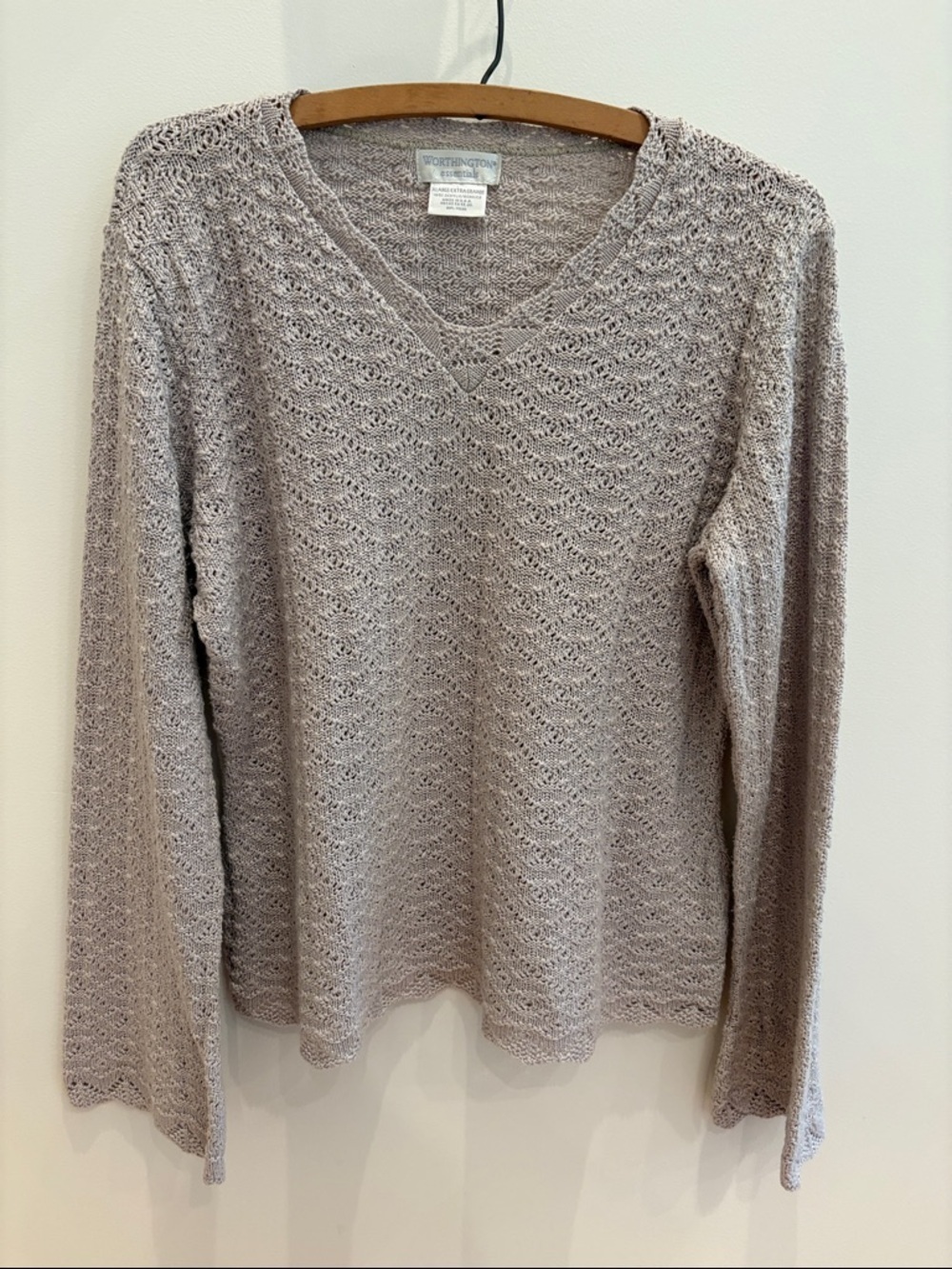 Vintage Worthington Knit V-Neck Sweater